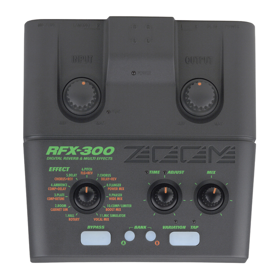 Zoom RFX-300 Manual De Instrucciones