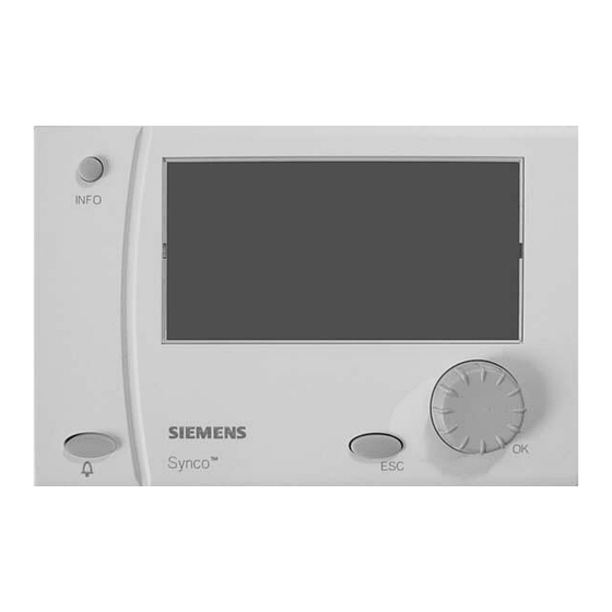 Siemens Synco 700 RMU7 Serie Instrucciones De Manejo