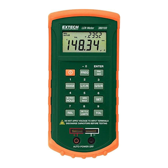 Extech Instruments 380193 Guia Del Usuario