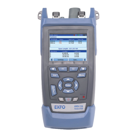EXFO AXS-100 OTDR Serie Manuales