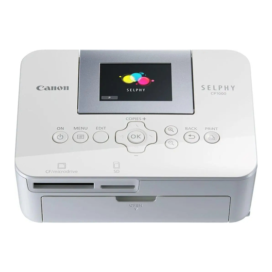 Canon SELPHY CP1000 Manuales