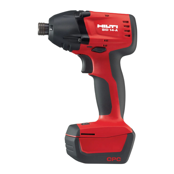 Hilti SID 22-A Manual De Instrucciones Original