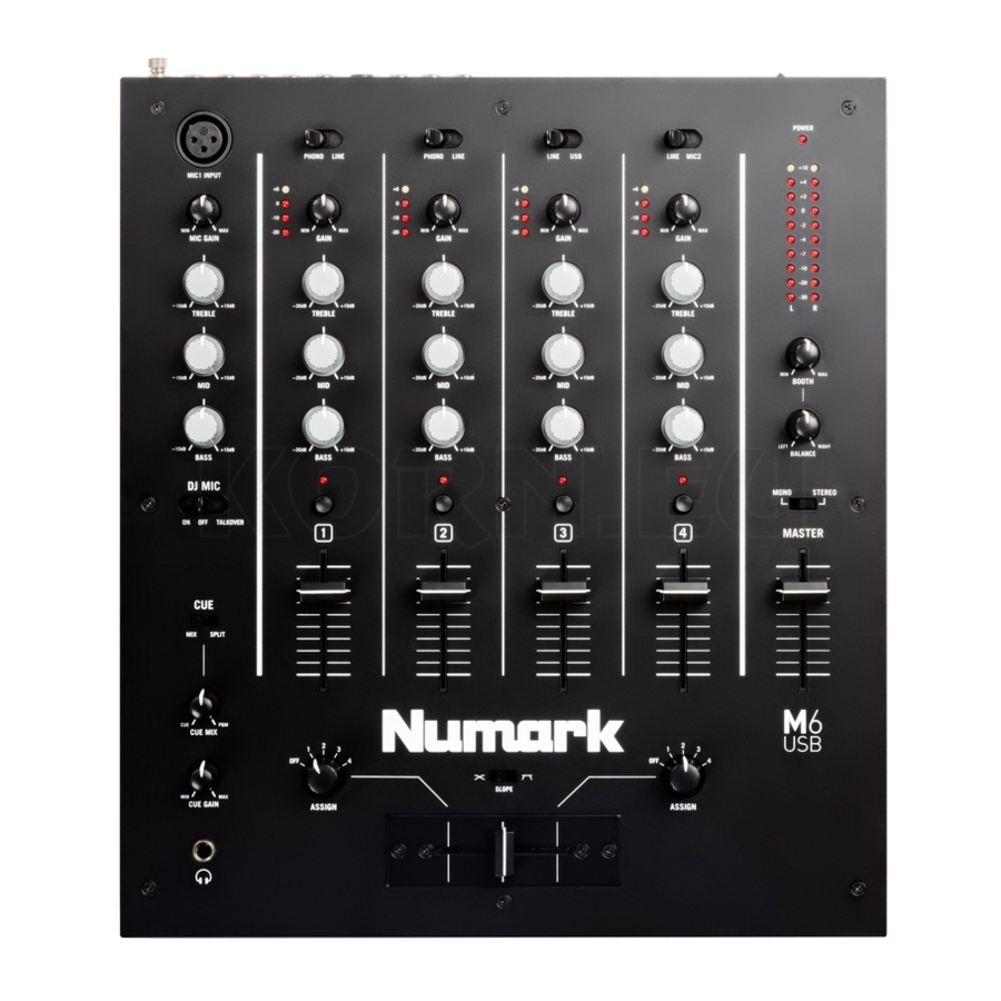 Numark M6 USB Manuales