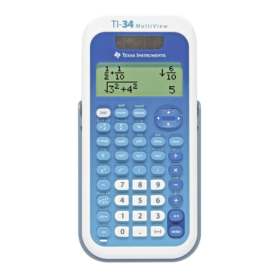 Texas Instruments TI-34 MultiView Manuales