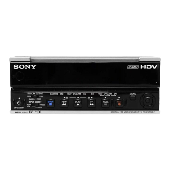 Sony HVR-M15E Manual De Instrucciones