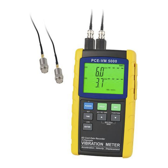 PCE Instruments PCE-VM 5000 Manual De Instrucciones De Uso