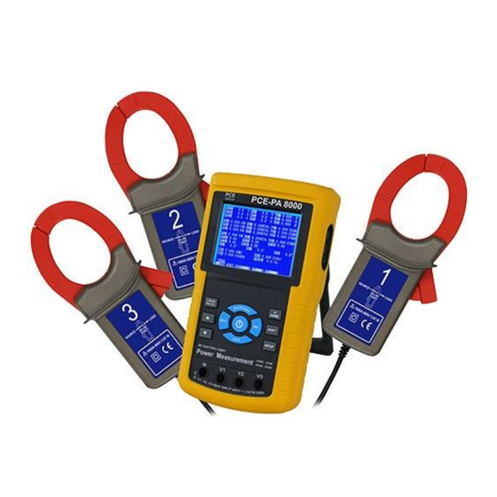 PCE Instruments PCE-PA 8000-ICA Manual Del Usuario