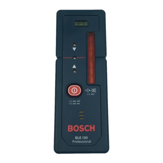 Bosch BLE 130 Professional Instrucciones De Servicio