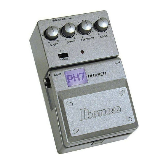 Ibanez TONE-LOK PH7 Phaser Manual Del Propietário