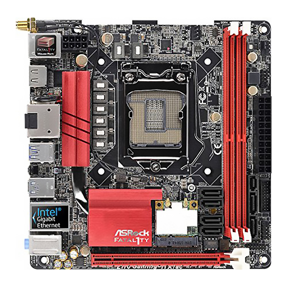 ASROCK Fatal1ty Z170 Gaming-ITX/ac Serie Manual De Instrucciones