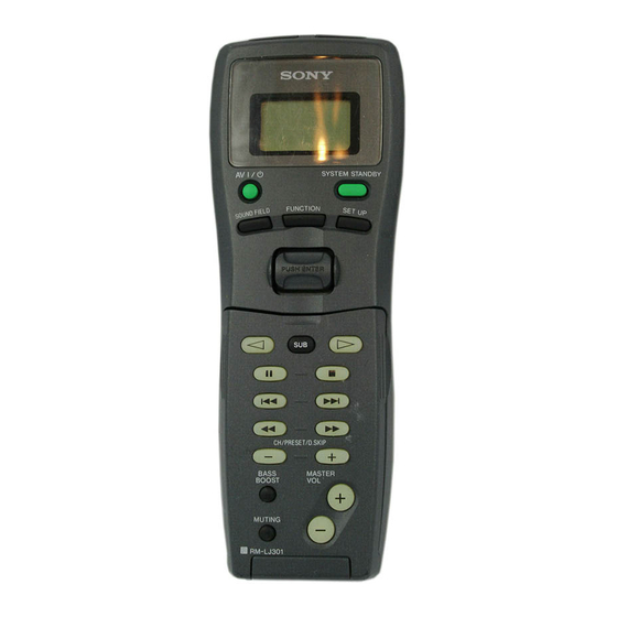 Sony RM-LJ301 Manual De Instrucciones