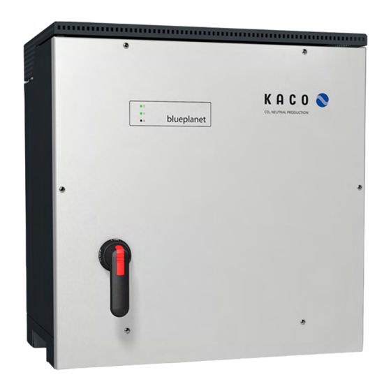 Kaco blueplanet 87.0 TL3 Manual Del Usario