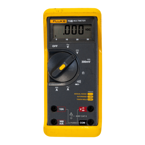 Fluke 73 III Serie Manuales