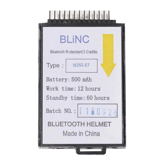 Blinc MINI S7 Manual De Referencia Rápida