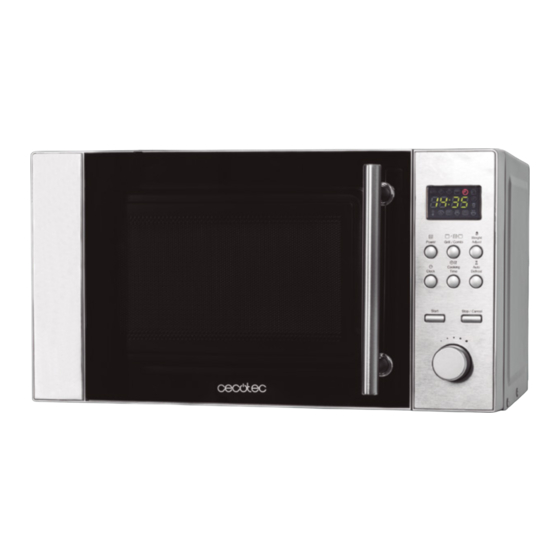 cecotec MICROONDAS STEEL CON GRILL Manual De Instrucciones