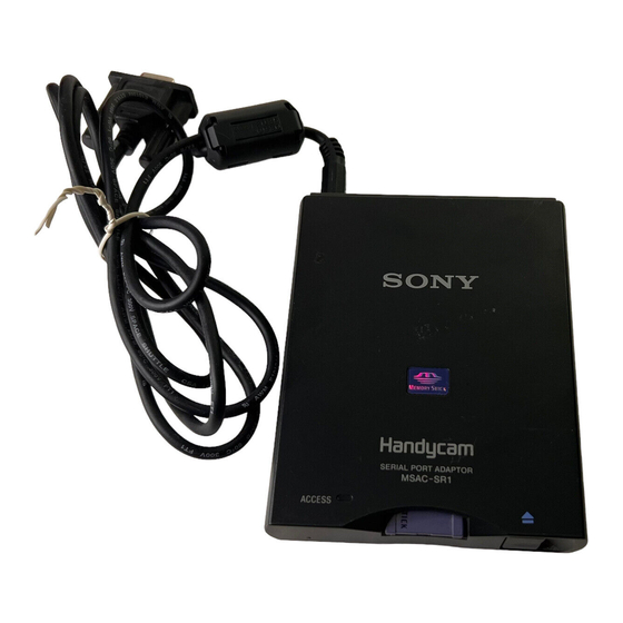 Sony MSAC-SR1 Manual De Instrucciones