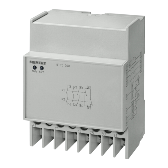 Siemens 5TT5 200 Instructivo