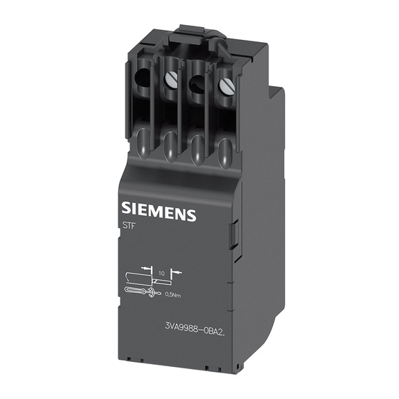 Siemens 3VA9988-0BA Serie Instructivo