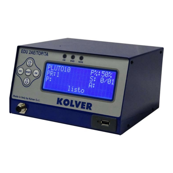 Kolver EDU2AE/TOP/TA Manual Del Operador