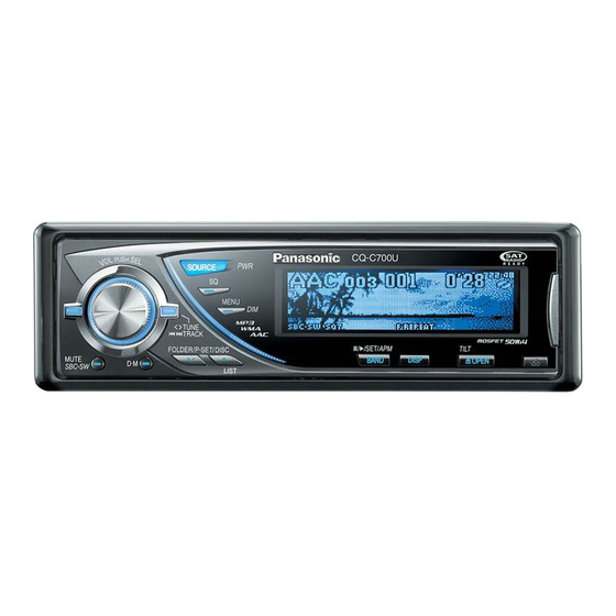 Panasonic CQ-C700U Manual De Instrucciones