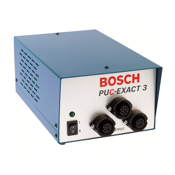 Bosch PUC-EXACT 1 Manual Origina