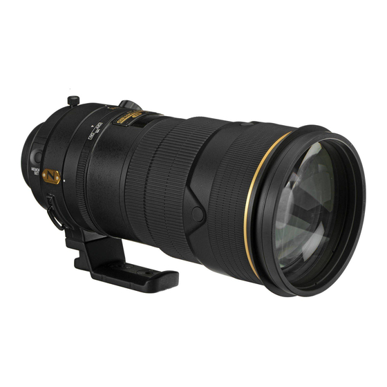 Nikon AF-S Nikkor ED 300mm f/2.8 D IF Manual De Instrucciones