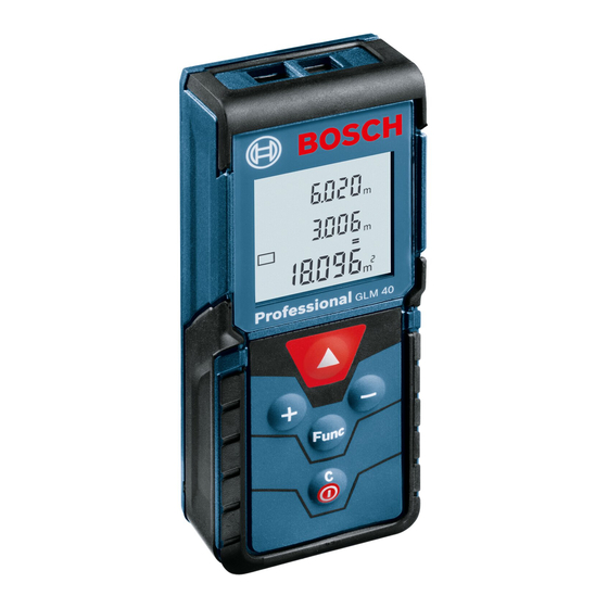 Bosch GLM 40 Professional Manual Original