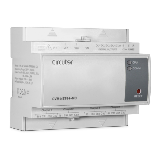 Circutor CVM-NET4+-MC Manual De Instrucciones