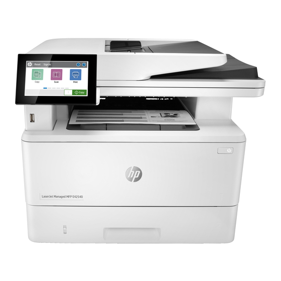 HP LaserJet Managed MFP E42540 Guia Del Usuario