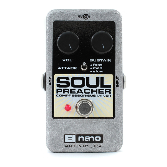Electro-Harmonix Soul Preacher Manual De Instrucciones