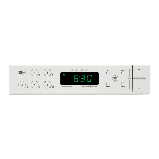 Grundig SONOCLOCK 690 Manuales