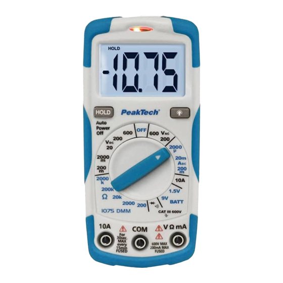 PeakTech 1075 Manual De Uso