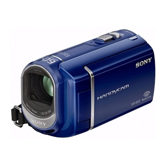 Sony Handycam DCR-SX30E Manual De Instrucciones