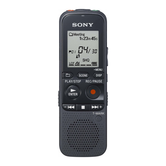 Sony IC Recorder ICD-PX312 Manuales