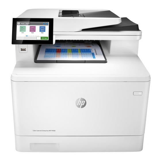 HP Color LaserJet Enterprise MFP M480 Guia Del Usuario