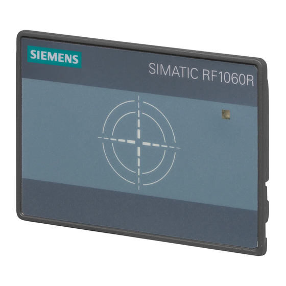 Siemens SIMATIC RF1060R Instrucciones De Servicio