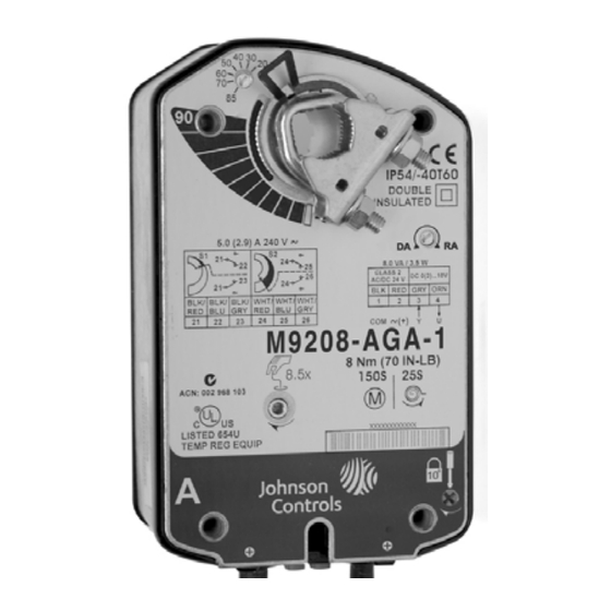 Johnson Controls M9208-AGx-1 Instrucciones De Montaje