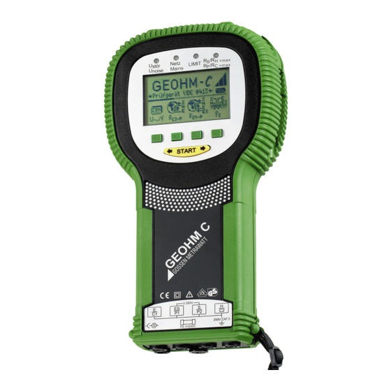 Gossen MetraWatt GEOHM C Manual De Uso