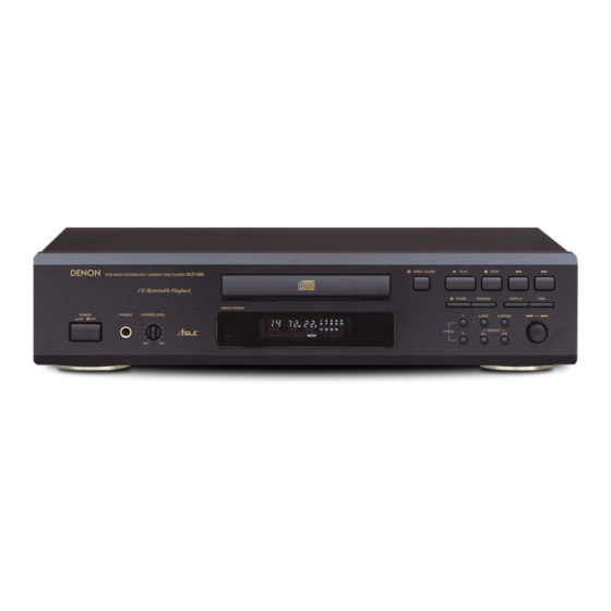 Denon DCD-485 Manuales