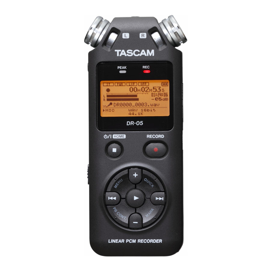 Tascam DR-05 Manual De Referencia