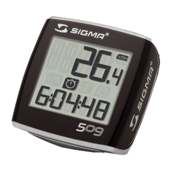 Sigma BC 509 Manual Del Usuario