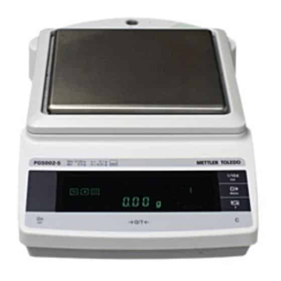 Mettler Toledo PG-S Instrucciones De Manejo