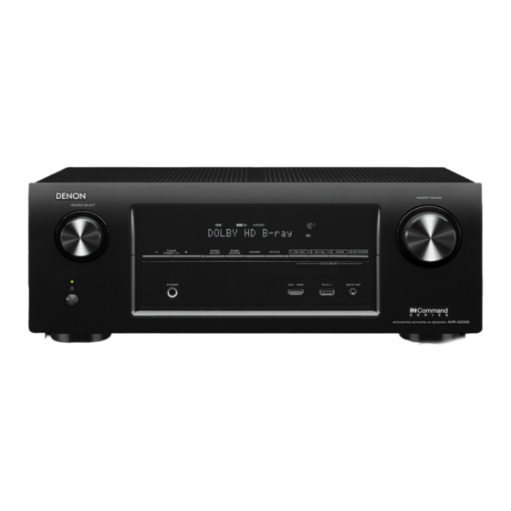 Denon AVR-X2000 Manual Del Usuario
