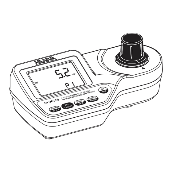Hanna Instruments HI 96750 Manual De Instrucciones