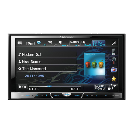 Pioneer AVH-P4450BT Manual De Instrucciones