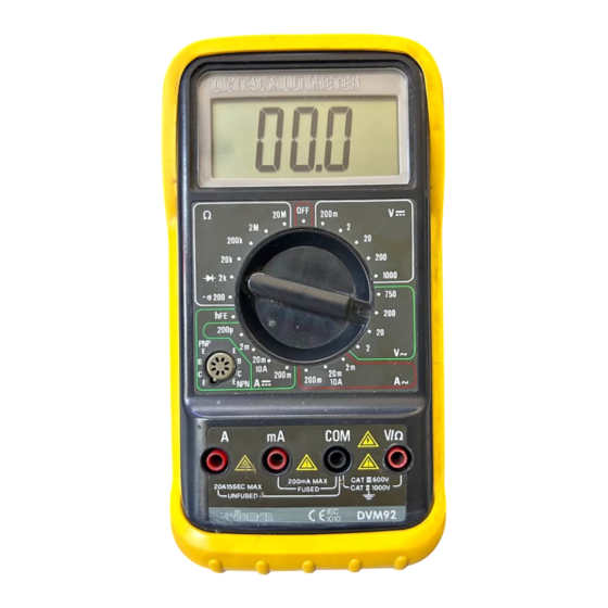 Velleman DVM92 Manual Del Usuario