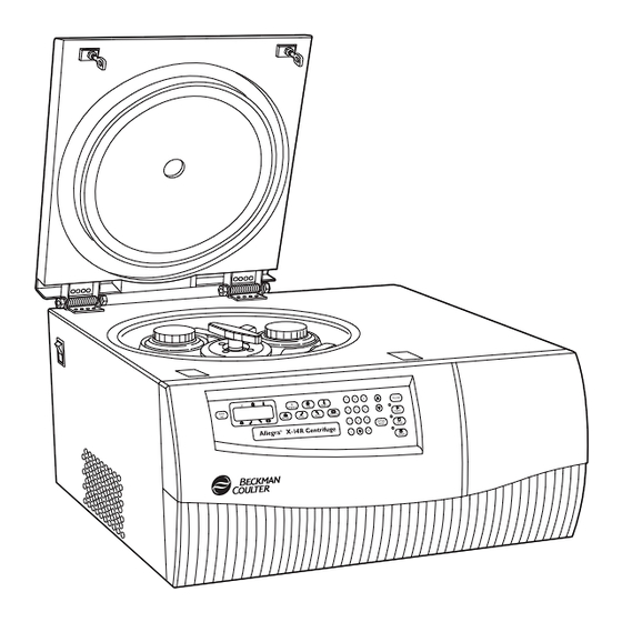 Beckman Coulter Allegra X-14 Serie Instrucciones De Uso