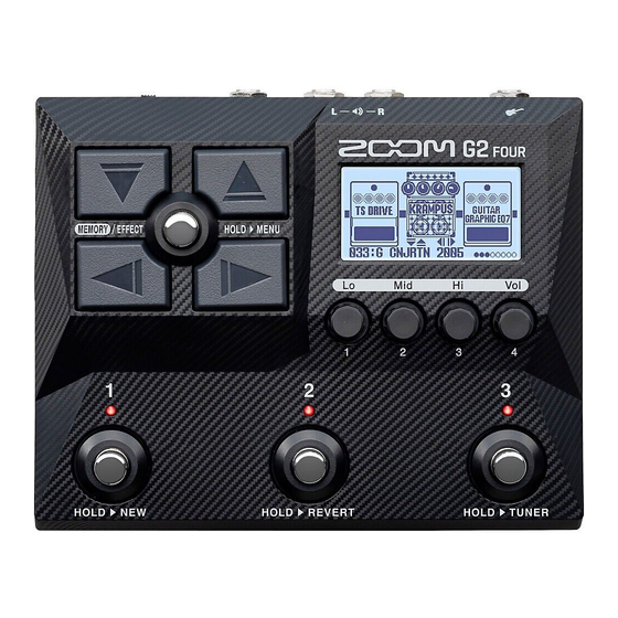 Zoom G2 FOUR Guia De Inicio Rapido