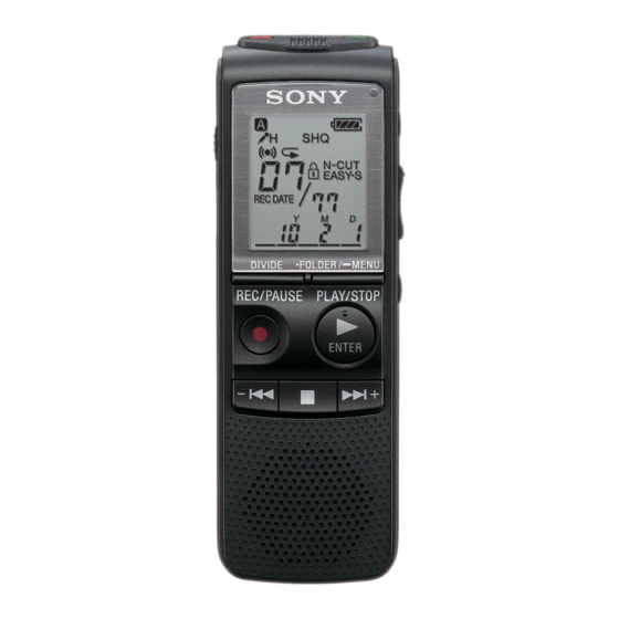 Sony ICD-PX820 Manual De Instrucciones