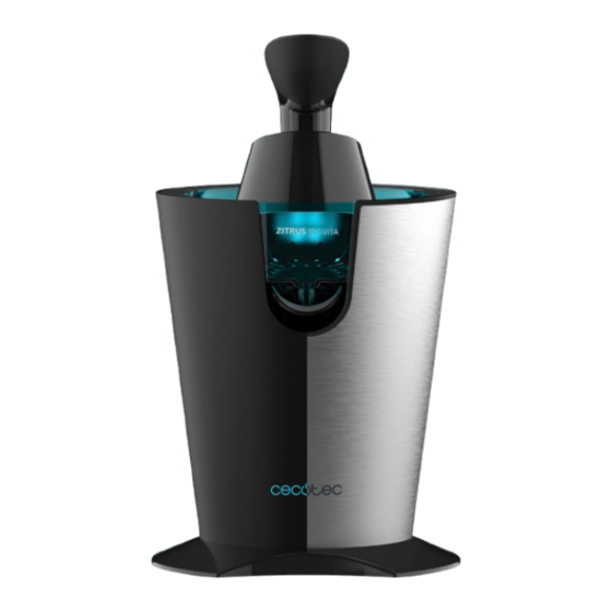 cecotec Zitrus 160 Vita Inox Manual De Instrucciones